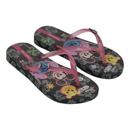 Chinelo Infantil Ipanema Disney Joy 27319 - Preto/rosa Transparente (Br721) - Atacado