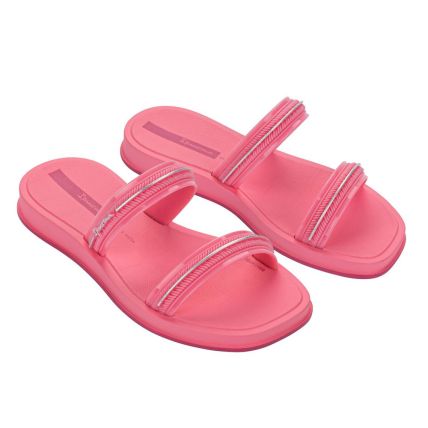 Chinelo Slide Infantil Ipanema Glow 27401 - Rosa/rosa/prata - Atacado