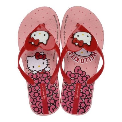 Chinelo Infantil Ipanema Hello Kitty And Frie 27389 - (04299) - Rosa/vermelho (Bo820) - Atacado