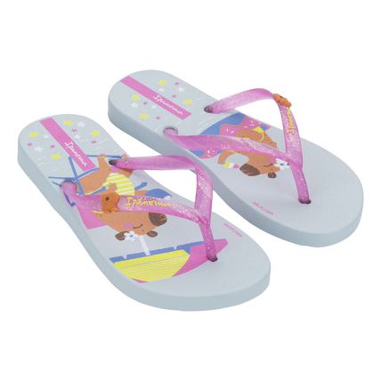 Chinelo Infantil Ipanema Hype 27388 - Azul Claro/rosa Glitter (Bv409) - Atacado
