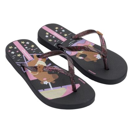 Chinelo Infantil Ipanema Hype 27388 - Preto/preto Glitter (Bv412) - Atacado