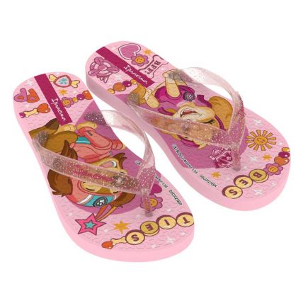 Chinelo Infantil Ipanema Patrulha Canina 27433 - Rosa/rosa Transparente (Bs313) - Atacado