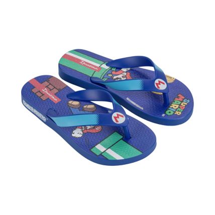 Chinelo Infantil Ipanema Super Mario 27161  - Azul/azul (At448) - Atacado