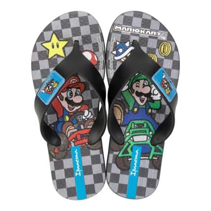 Chinelo Infantil Ipanema Super Mario 27161 - Grafite/preto (Bi874) - Atacado