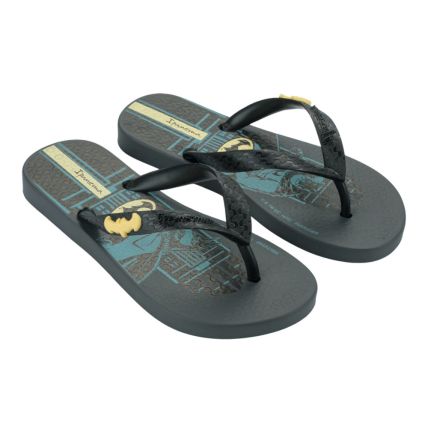 Chinelo Infantil Ipanema Super Pets 27361 - Grafite/preto/verde (Bt419) - Atacado
