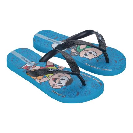 Chinelo Infantil Ipanema Turma Da Mônica 26790 - Azul/preto (Br675) - Atacado