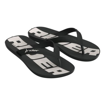 Chinelo Infantil Rider Feel Dedo 12372 - Preto/preto/branco (Bx740) - Atacado