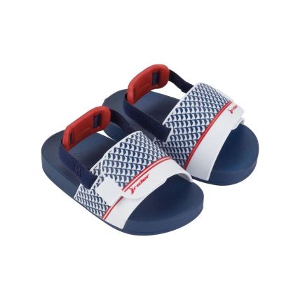 Chinelo Infantil Rider Full 86 Ii Slide 12278 - Azul/branco/marrom (At301) - Atacado