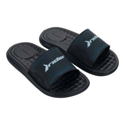 Chinelo Infantil Rider Step Slide 12223 - Preto/preto/branco (Bp770) - Atacado
