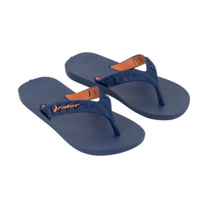Chinelo Infantil Rider Street Duo 12431 - Azul/azul/laranja (Bc602) - Atacado