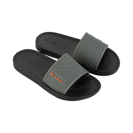 Chinelo Infantil Rider Street Slide 11592 - Preto/cinza/laranja (Ar412) - Atacado