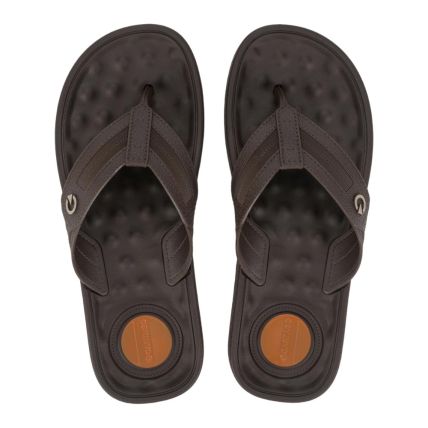 Chinelo Masculino Cartago Alabama Dedo 11859 - Marrom/marrom/laranja (Az375) - Atacado