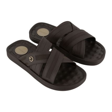 Chinelo Masculino Cartago Alabama Slide 12203 - Marrom Escuro/marrom (Av736) - Atacado