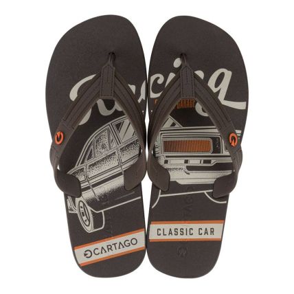 Chinelo Masculino Cartago Atlanta II 12432 - Marrom/bege/laranja (Ay832) - Atacado