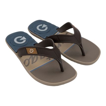 Chinelo Masculino Cartago Dakar 10738 - Bege/marrom/azul (Bw098) - Atacado