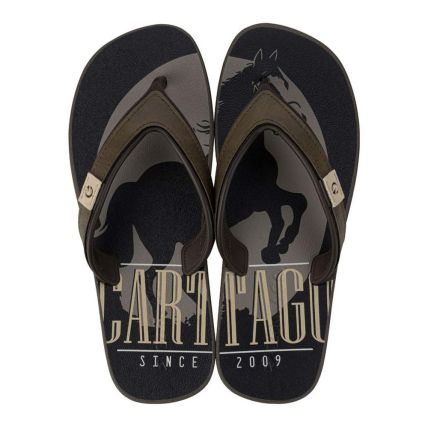 Chinelo Masculino Cartago Dakar 10738 - Marrom/marrom/cinza (Bh385) - Atacado