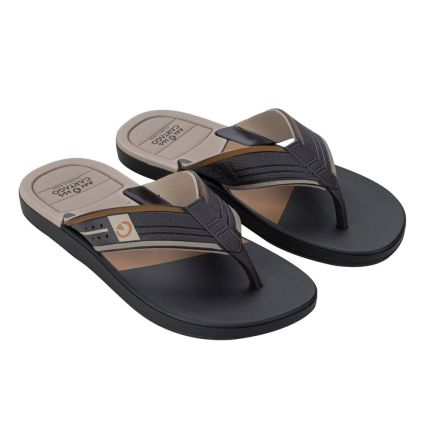 Chinelo Masculino Cartago Dallas Dedo 12158 - (02105) - Marrom/bege (Bg628) - Atacado