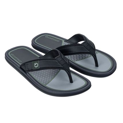 Chinelo Masculino Cartago Maiorca Esse 11326 - (02105) - Cinza/preto/verde (Bh979) - Atacado