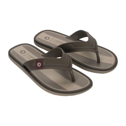 Chinelo Masculino Cartago Maiorca III 12571 - Bege/marrom Claro (Bt491) - Atacado