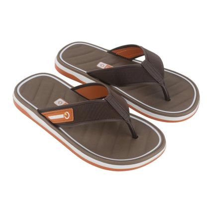 Chinelo Masculino Cartago Malaga Sport Dedo 12308 - Branco/marrom/laranja (Av605) - Atacado