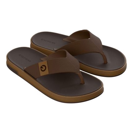Chinelo Masculino Cartago Milão Plus 12598 - Castor/marrom (Bu863) - Atacado