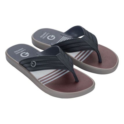Chinelo Masculino Cartago Montreal Dedo 11729 - Cinza/basalto/bordo (Bt754) - Atacado