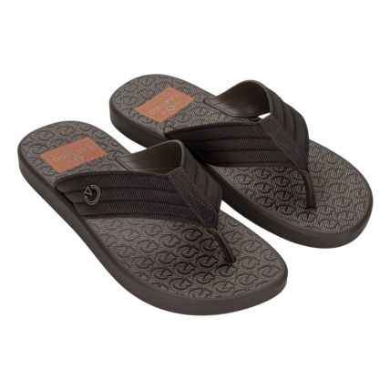 Chinelo Masculino Cartago Montreal Dedo 11729 - Marrom/marrom/laranja (B0276) - Atacado