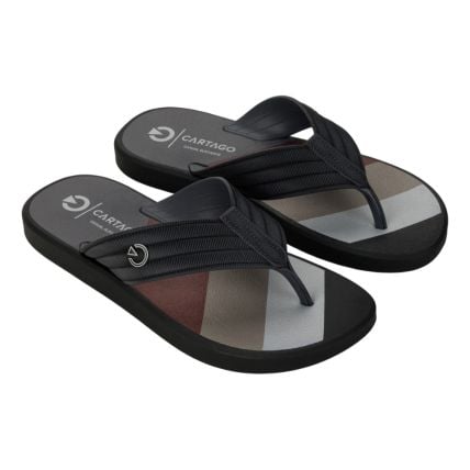 Chinelo Masculino Cartago Montreal Dedo 11729 - Preto/cinza/bordô (Bi167) - Atacado