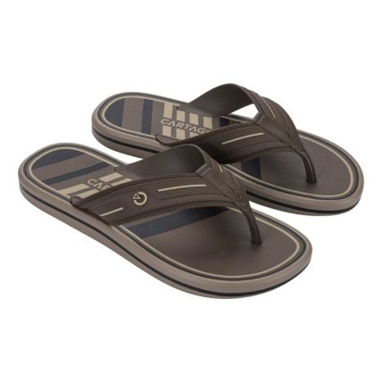 Chinelo Masculino Cartago Palermo II 12572 - Bege/marrom (Br540) - Atacado