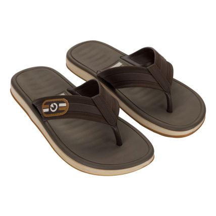 Chinelo Masculino Cartago Paris II Dedo 12214 - Bege Claro/marrom (Bn805) - Atacado