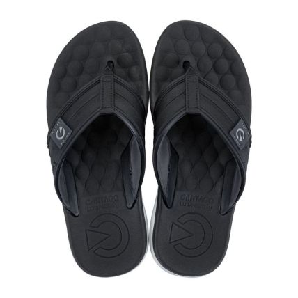 Chinelo Masculino Cartago Sintra 12482 - (02105) - Branco/preto (Bj446) - Atacado