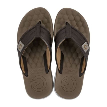 Chinelo Masculino Cartago Sintra 12482 - (02105) - Cinza/marrom (Bj449) - Atacado