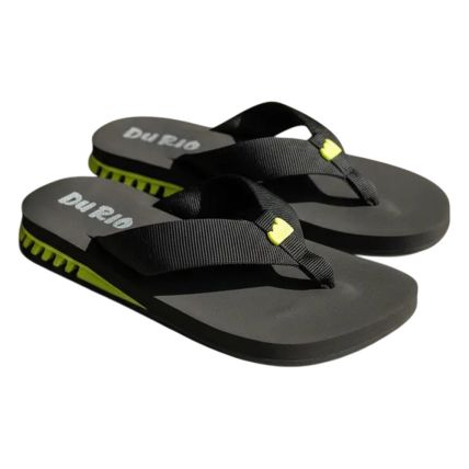 Chinelo Masculino Durio 26003 - Preto/preto/limão/preto - Atacado