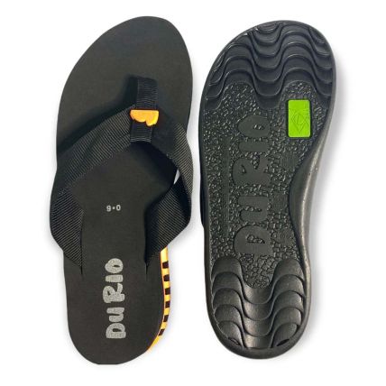Chinelo Masculino Durio 26005 - Preto/preto/laranja/preto - Atacado