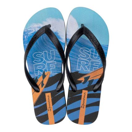 Chinelo Masculino Ipanema Urbana 25373 - Preto/azul/laranja (Bj251) - Atacado