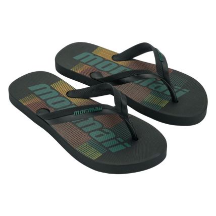 Chinelo Masculino Mormaii Tropical 11936 - Preto/preto/verde (Br136) - Atacado