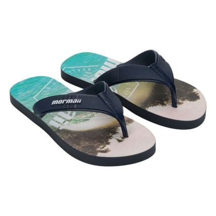 Chinelo Masculino Mormaii Tropical Graphics 10591 - Preto/azul/verde (Bk970) - Atacado