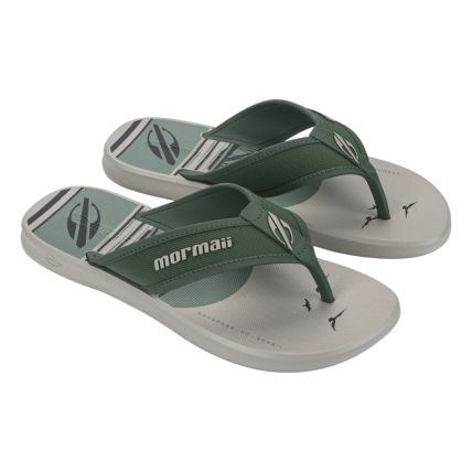 Chinelo Masculino Mormaii Wave III 12565 - Bege/verde (Br784) - Atacado