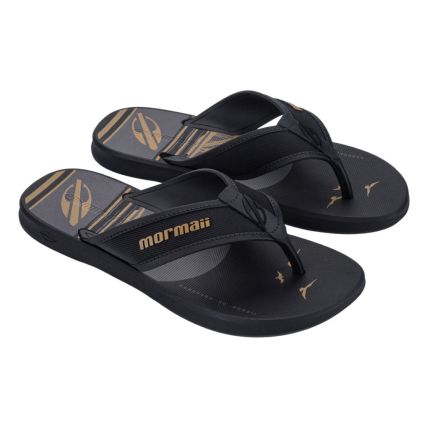 Chinelo Masculino Mormaii Wave III 12565 - Preto/bege/grafite (Bt173) - Atacado