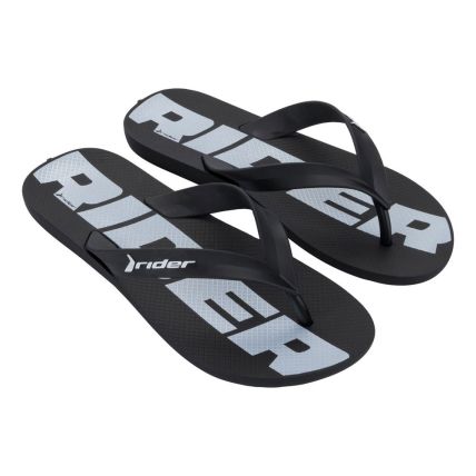 Chinelo Masculino Rider Feel 12303 - Preto/preto/branco (Bv629) - Atacado