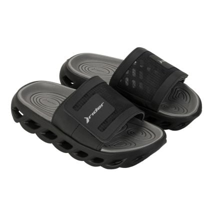 Chinelo Rider Masculino R Power Slide 12444 - (02105) - Preto/cinza (Bg999) - Atacado