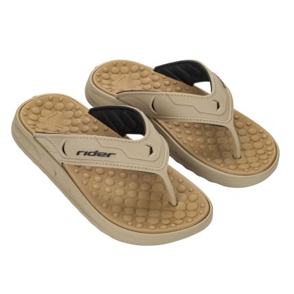 Chinelo Masculino Rider R Soft Plus 12528 - (02105) - Bege/bege/preto (Bq320) - Atacado