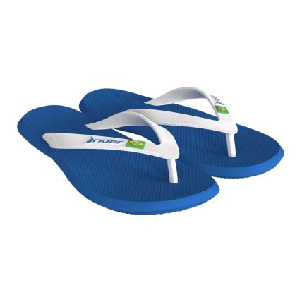 Chinelo Masculino Rider R1 Brasil Dedo 12621 - Azul/branco (Bv253) - Atacado