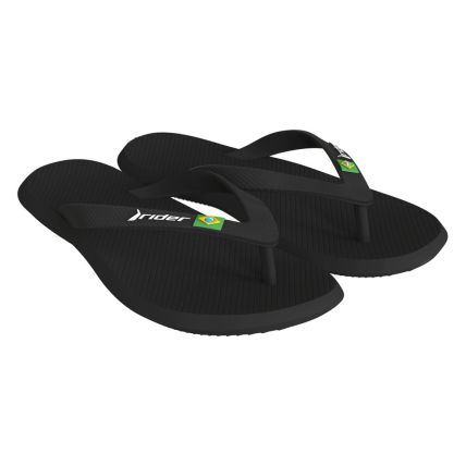 Chinelo Masculino Rider R1 Brasil Dedo 12621 - Preto/preto/branco (Bv254) - Atacado
