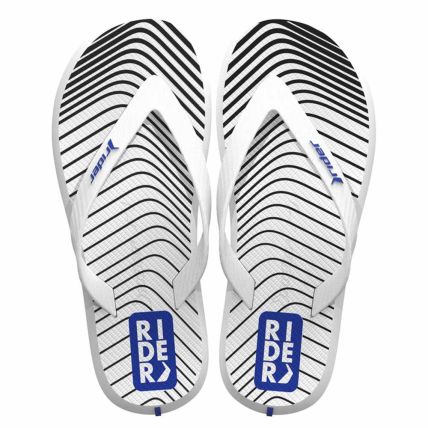 Chinelo Masculino Rider R1 Style 11818 - Branco/branco/azul (Aq069) - Atacado