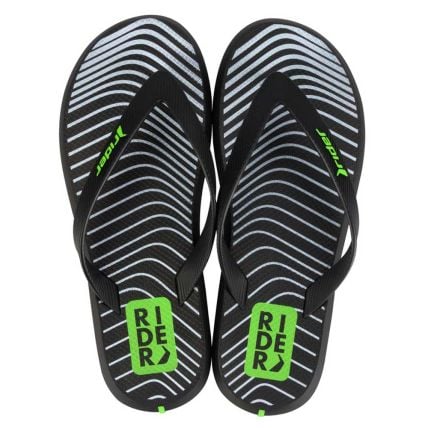 Chinelo Masculino Rider R1 Style 11818 - Preto/verde (Ar169) - Atacado