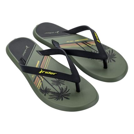Chinelo Masculino Rider R1 Style 11818 - Verde/preto/laranja (Bw928) - Atacado