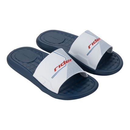 Chinelo Masculino Rider Step Slide 12265 - Azul/branco/vermelho (Bf310) - Atacado