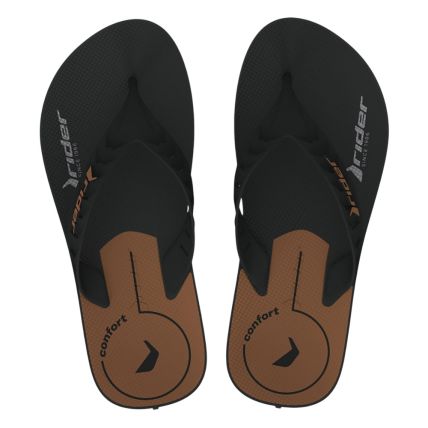 Chinelo Masculino Rider Street Duo Sport 12624 - Preto/bege (Bw205) - Atacado