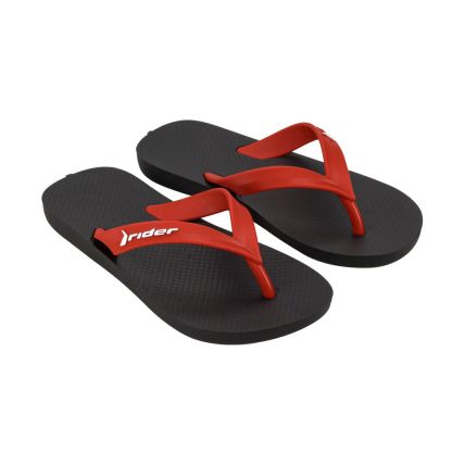 Chinelo Rider Feel Dedo 12372 - Preto/vermelho (Az692) - Atacado